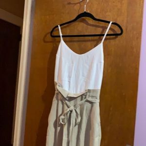 Two-Toned Spaghetti Strap Wide Leg Romper